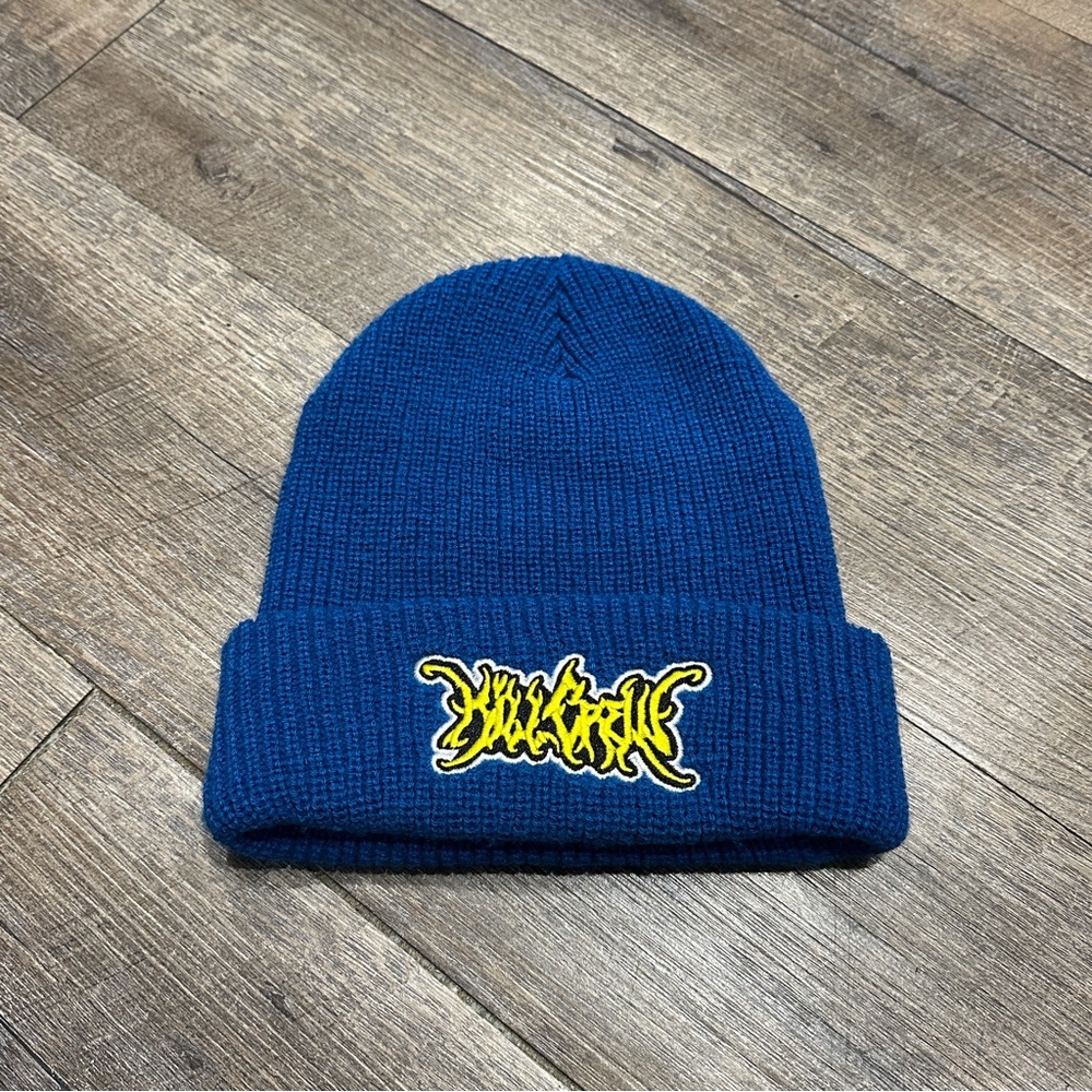 Kill Crew Embroidered Cuffed Beanie - Blue/Yellow